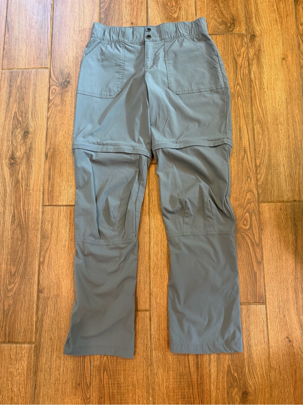 Columbia Men's Gray Convertible Pants/Shorts Cargo Elastic Waist Pockets Size S